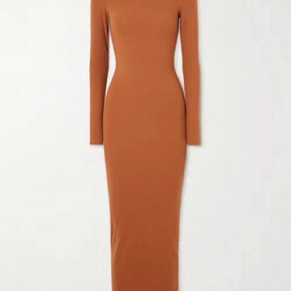 SKIMS Terracotta Fits Everybody Long Sleeve Dress Size M - Picture 7 of 7